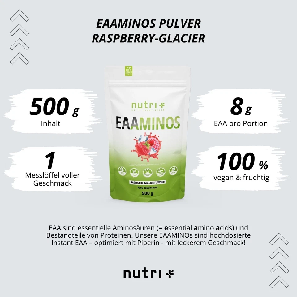 EAA PULVER 500g hochdosiert + vegan - Instant Amino EAAs - Aminosäuren Komplex - Bild 2 von 4