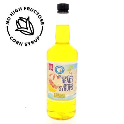 Hypothermias 🍌 Banana Flavor Syrup 🍧 Snow Cone machine Shaved Ice Syrup QUART