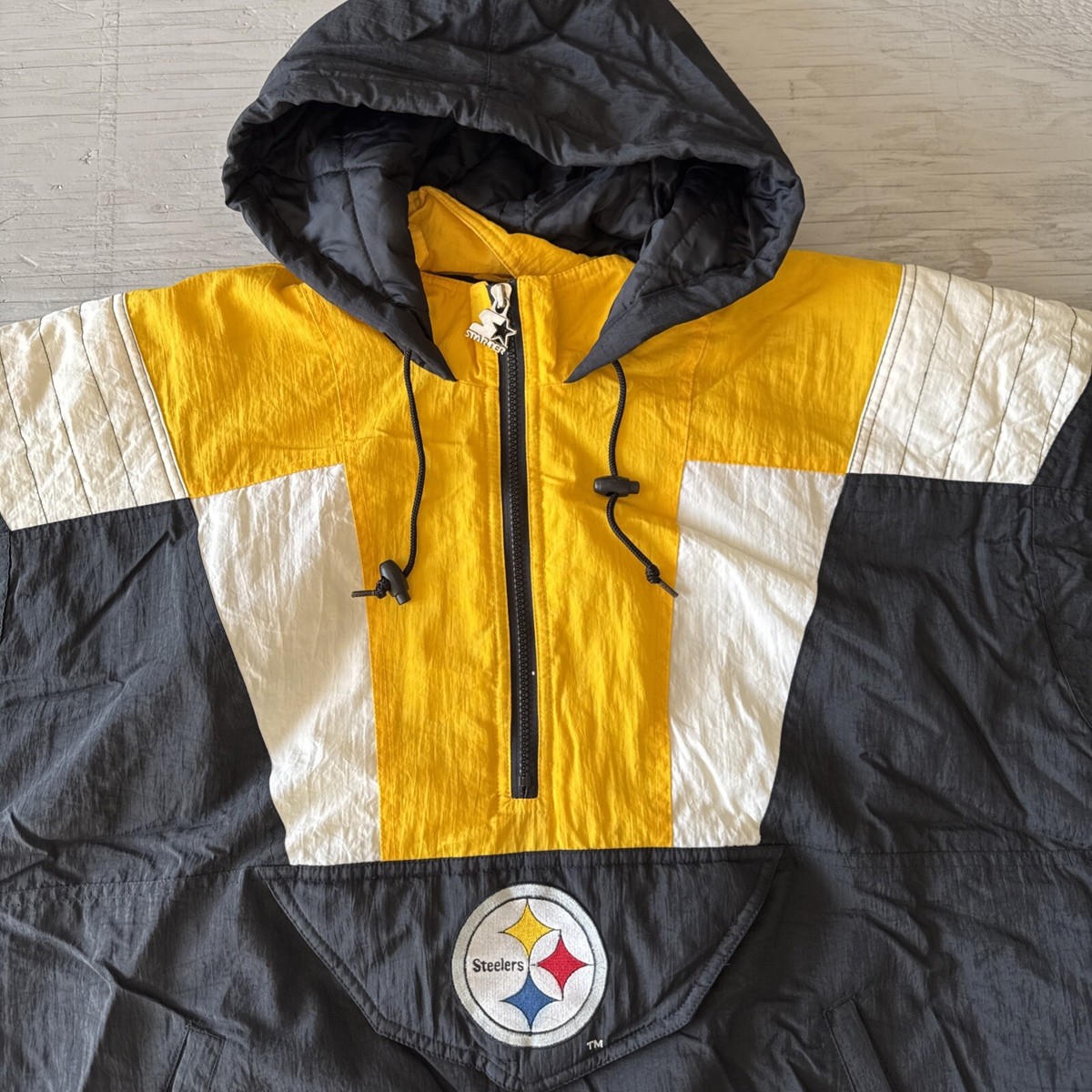 Vintage 90s Starter NFL Pittsburgh Steelers Pullover 1/2 Zip