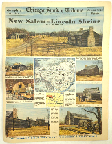 1939 Nuevo Santuario Salem Lincoln Casado Nazi Chicago Tribune Periódico Gráfico