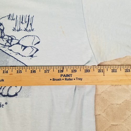 VTG 80s Distressed Roadkill Paper Thin Parody Funny Shirt Sz L Jerzees THRASHED - Picture 9 of 12