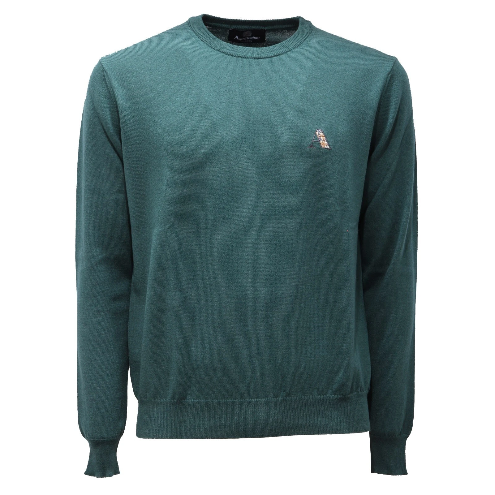 5327AF men's sweater AQUASCUTUM green wool sweater men