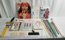 Vintage SEWING ITEMS Lot PATTERNS, Needles, Cutter, Bells, jd 50