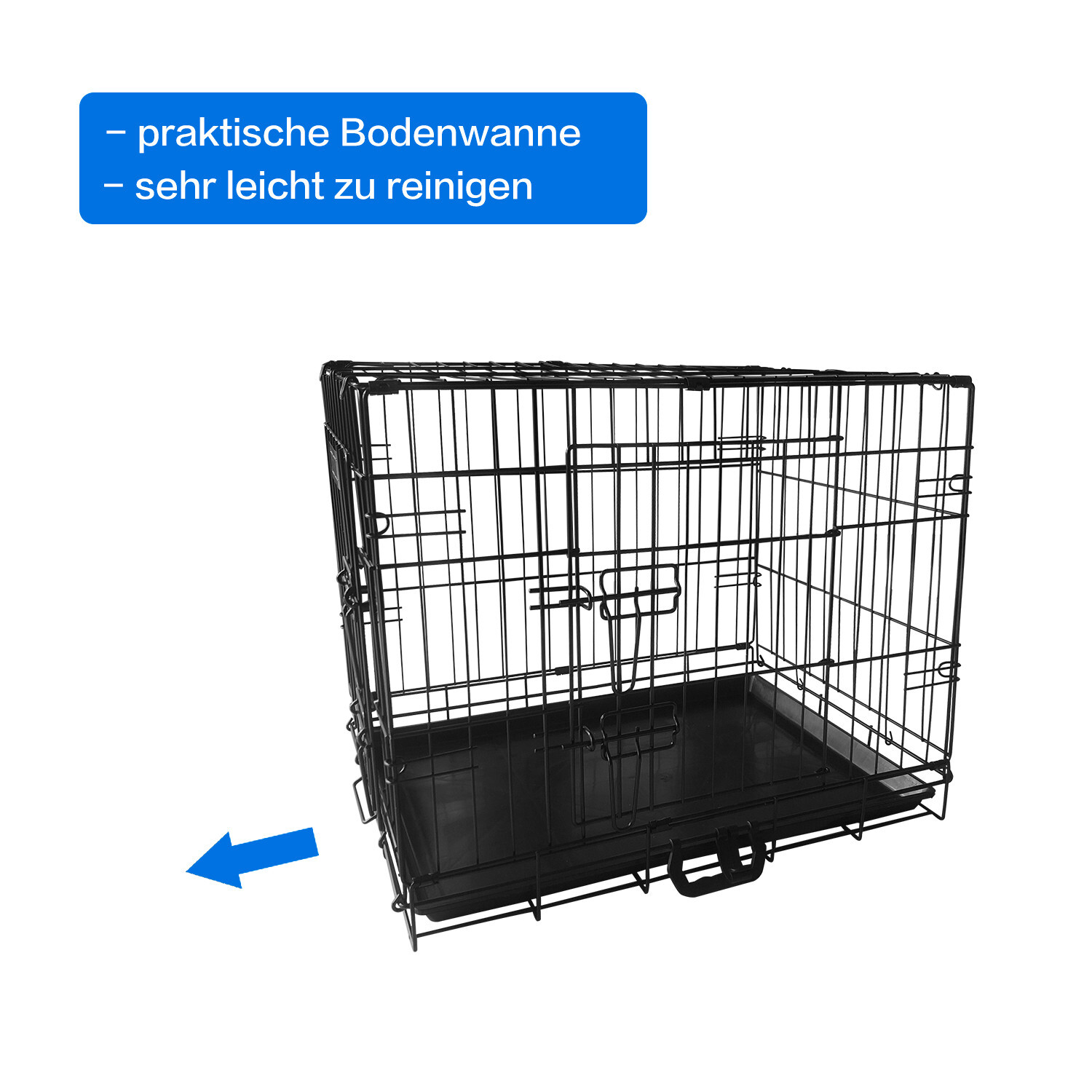 Hundetransportbox Hundekäfig Transportbox Gitterbox Hundebox Drahtkäfig L-36Zoll
