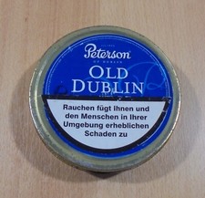 PETERSON VECCHIA PIPA DUBLINO TABACCO PUBBLICITÀ SCATOLA DI LATTA VUOTA