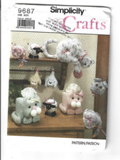 Simplicity Sewing Pattern 9687 Bazaar Items Cat Tissue Box Cover Goose Uncut