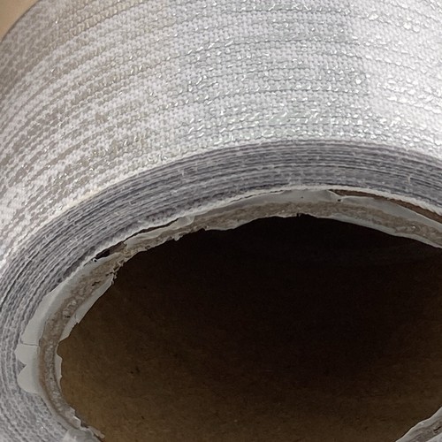 Metallic Silver White Burlap Ribbon Extra Wide 6 Inch 5yd Crafts Wedding Holiday - Picture 12 of 15