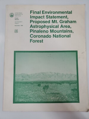 1988 Final Environmental Impact Statement Proposed Mt Graham Astrophysical Area