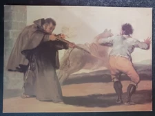 postcard art goya friar pedro shoots maragato unposted