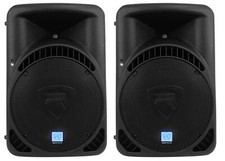  2 Rockville RPG15BT 15" 1000w Powered DJ PA Speakers BlueTooth, Wireless Link