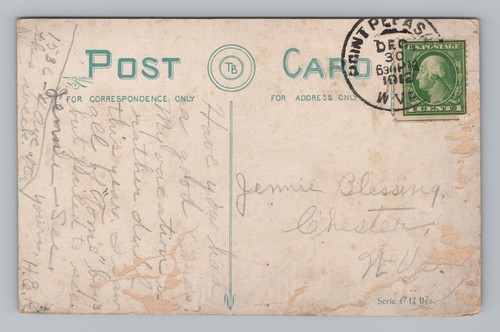 Postkarte Allein mit einem Vogel und einer Flasche um 1912 - Bild 2 von 2