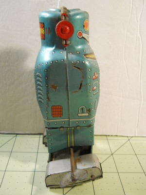 1968 Noguchi Mighty Space Robot Tin Litho Wind Up Walking