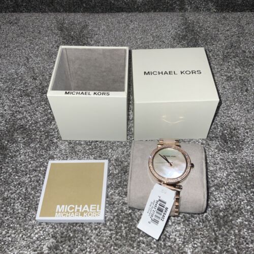 NWT Michael Kors MK6402 39mm Parker Rose Gold Tone Stainless Steel Women's Watch - Picture 4 of 7