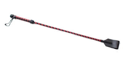 Premium Handmade Leather Riding Crop – Red/Black, Elegant Craftsmanship ...