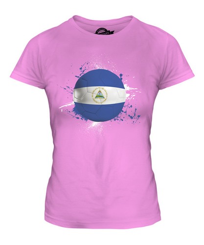 NICARAGUA FOOTBALL LADIES T-SHIRT TEE TOP GIFT WORLD CUP SPORT - Picture 1 of 14