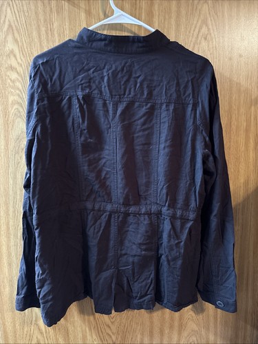 Maurice’s Women’s Size Large Black Fabric Jacket Pockets On Front Full Zip - Picture 5 of 6