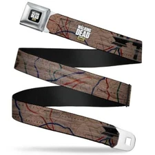 The Walking Dead Terminus Map Seatbelt Belt