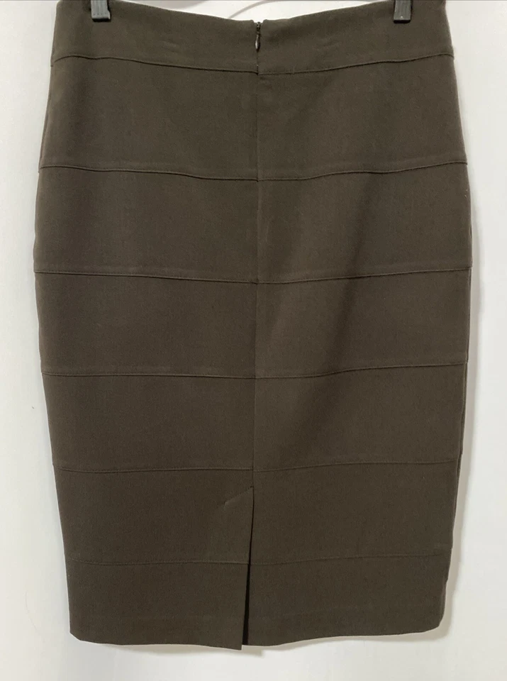 Falda Lápiz THALIAN Marrón Otoño Invierno Abertura Trasera Talla 6 Mezcla Poliéster Forrada Foto 2 de 4