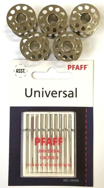 5X Cb Metall Spulen + Original Pfaff Universal Nadeln FüR Pfaff NäHmaschinen...-image