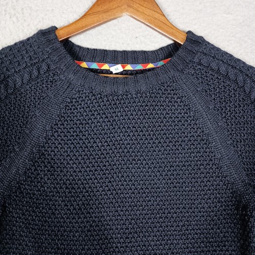 Wacko Maria Rudees Sweater Women's Medium (32" Chest) Blue Waffle Knit Crew Neck - Picture 2 of 13