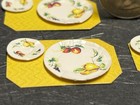 Dollhouse Miniature Fruit Plates Yellow Mats 1:12 inch scale F81 Dollys Gallery