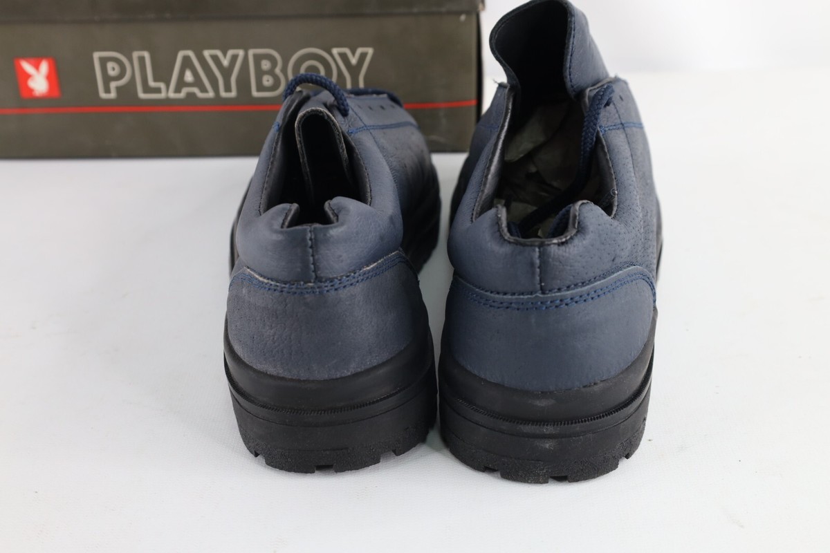 NOS Vintage 90s Playboy Mens Size 8 Spell Out Lace Up