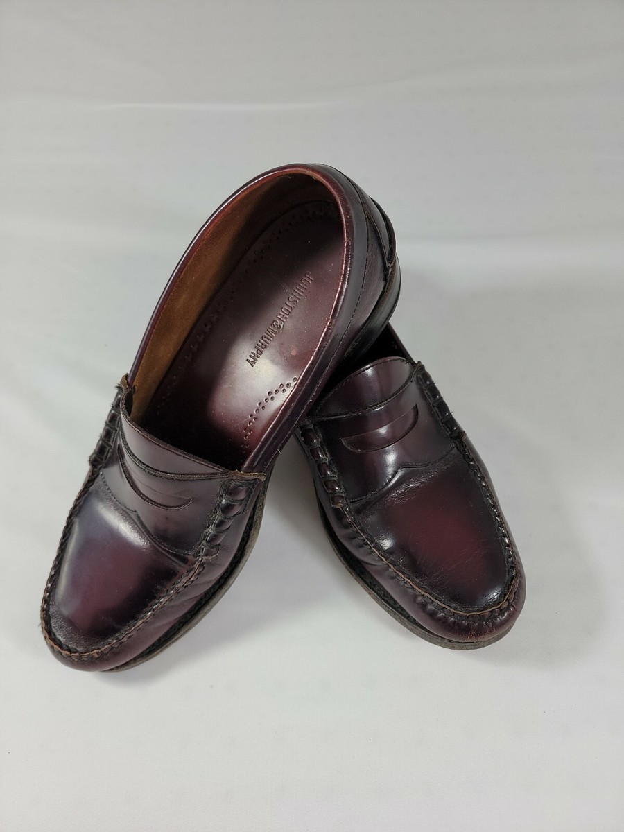 Johnston Murphy Mens Ski MOC Penny Loafers Burgundy Leather  display picture 2
