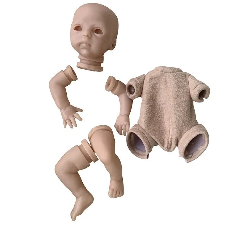 Doll Mini Unfinished Reborn Baby Doll Kit 10inch Unpainted Parts Blank DIY New - Image 2 of 4