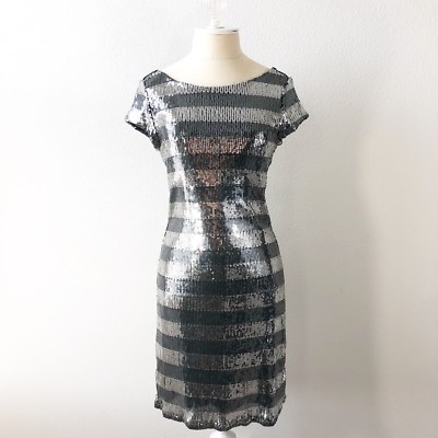 black and white sequin dress