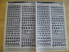 1 x Mecanorma Kleinbuchstaben Lett/Num FUTURA BOLD 13,1mm Blatt 15,48 LN