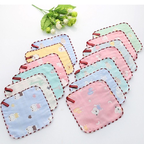 Feeding Burp Cloths Baby Face Towel Square Shaped Baby Bath Towel - Picture 8 of 20