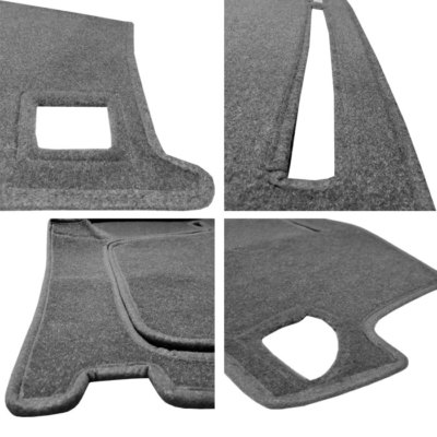 Custom Dash Cover For Toyota Highlander 2001-2007 – Grey Poly Carpet Mat