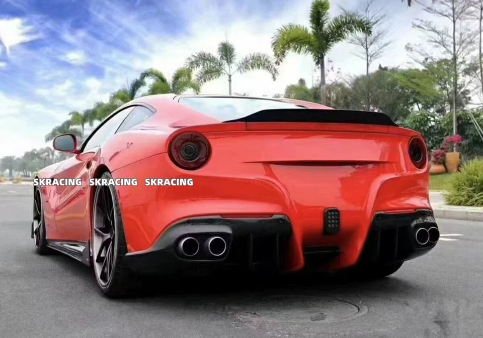 Gloss Black Rear Trunk Spoiler Wing Fits 2013-2017 Ferrari F12 Berlinetta Coupe Foto 4 de 4