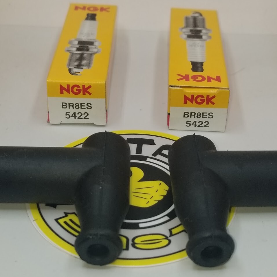 かず Yamaha Banshee NGK spark plugs & Black Silicone waterproof