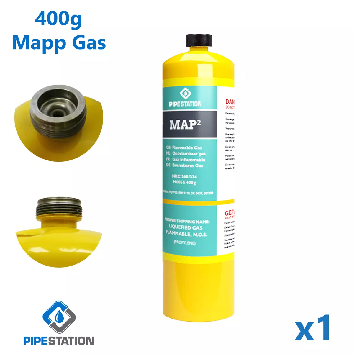 CHEAPEST Sale Yellow MAPP MAP Pro Gas Cylinder 400g Bottle Fast DELIVERY