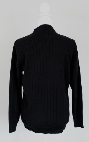 Vintage Men's PRINGLE Pure New Wool Black Olive Green Diamond Sweater 42 US S/M - Picture 4 of 7