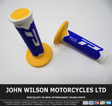 Suzuki TS 125 Yellow White Blue Progrip Handle Bar MX Grips