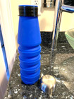Collapsible Water Bottle, Reuseable BPA Free Silicone Foldable Blue Ethero