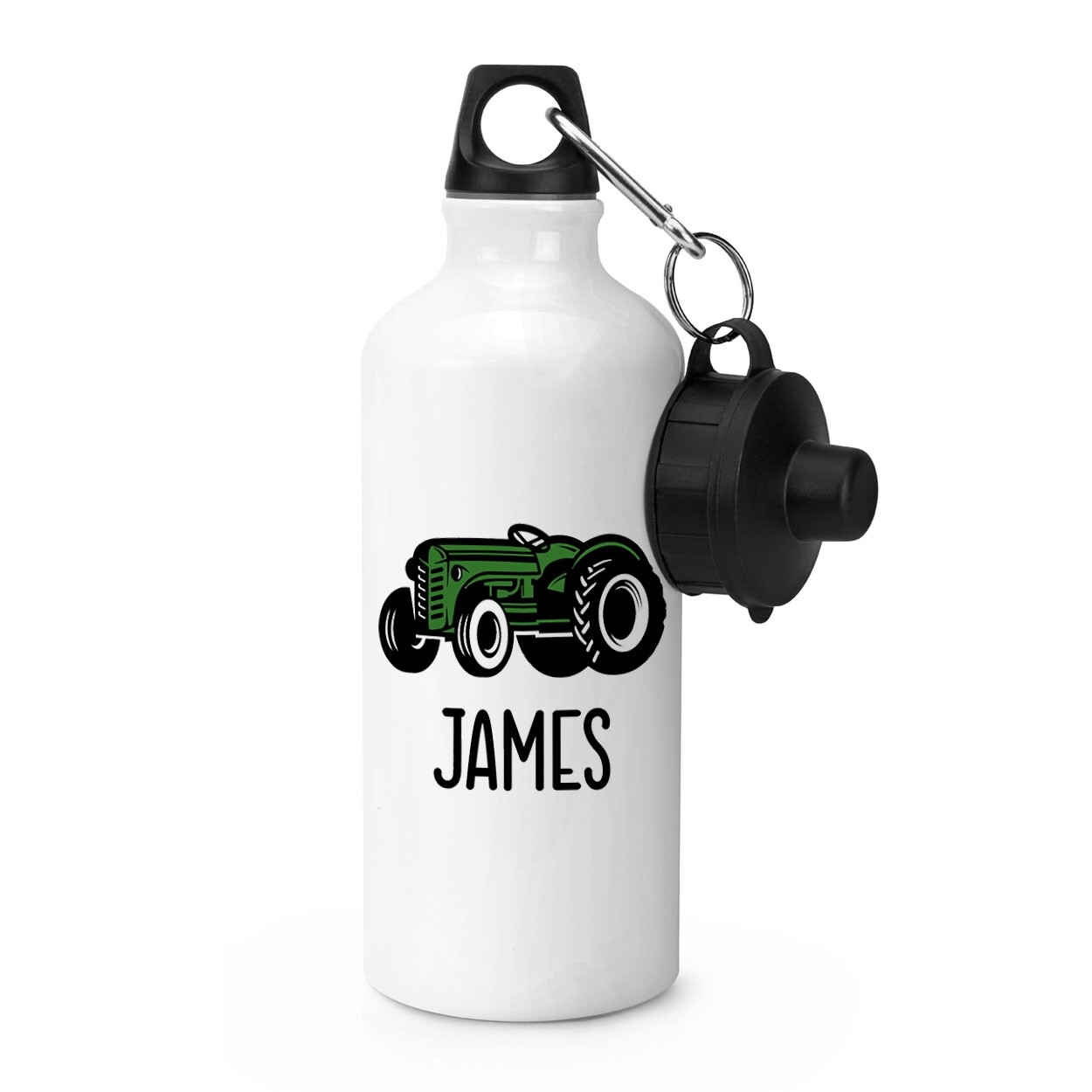 Personalised Tractor Green Sports Water Bottle Dad Fathers Day Farmer Birthday