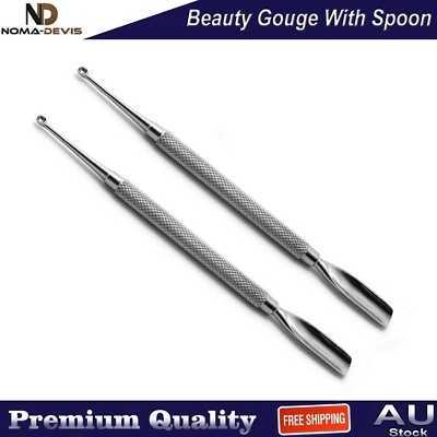 Beauty Gouge with Spoon Nails Art Tools Removing Residue Skin Manicure Pedicure