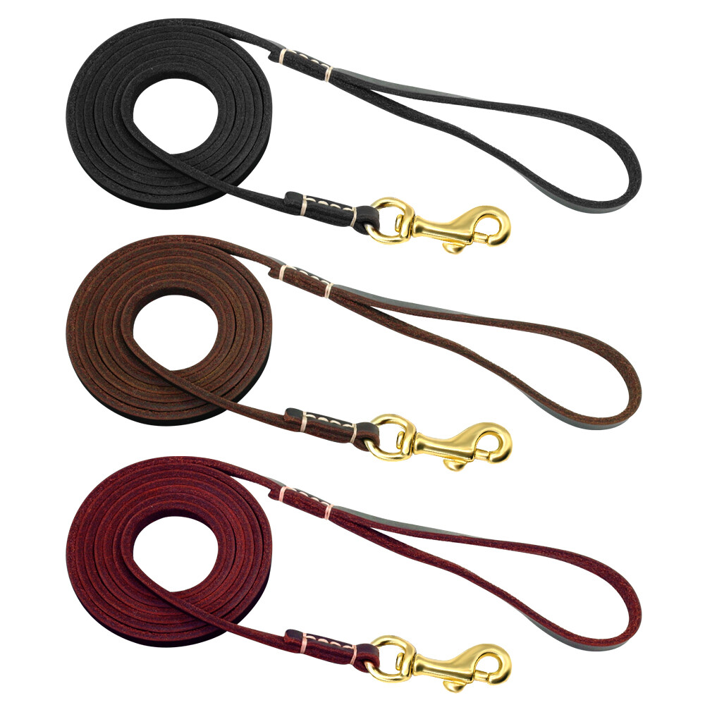 Thin Genuine Leather Dog Leash for Small Dogs Walking Pet Puppy Durable Lead eBay