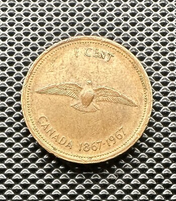 1867-1967 Canadian Memorial One Cent Piece (QUEEN ELIZABETH