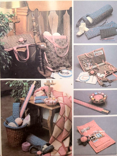 Uncut McCalls 8294 Sewing Pattern Studio Embroidery Knit Crochet Bag Pin Cushion