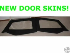 Front Upper half Door Doors skinS black PAIR 1988-1995 FOR Jeep Wrangler YJ