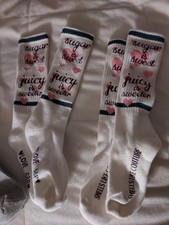 JUICY COUTURE Girls Knee High Socks 2 Pairs Unknown Crop Gorgeous