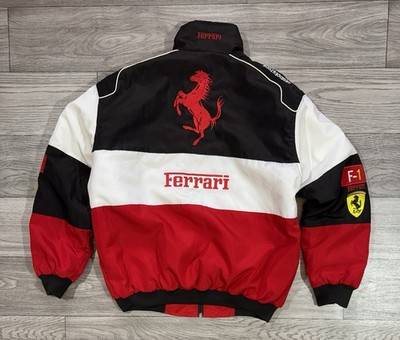 Vintage Ferrari Racing F1 Team Jacket Embroidered Logo Formula One 