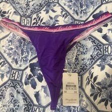 Honey Birdette NWT XXL purple thong logo band