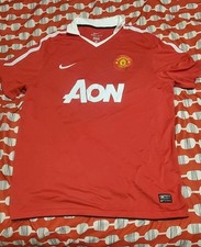 VINTAGE NIKE  Manchester United AON Jersey Home Shirt Red Devil XL AUTHENTIC 