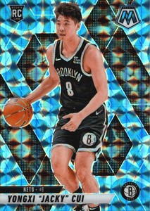 2024-25 Panini Mosaic #212 Yongxi "Jacky" Cui Reactive Blue Mosaic