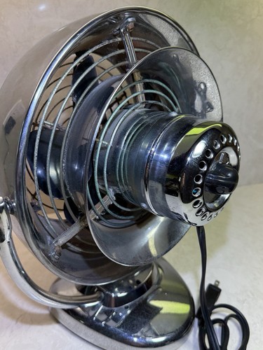 Vornado VFAN Chrome Metal 3 Speed 10” Desk Table Fan Tested & Works - Picture 11 of 20